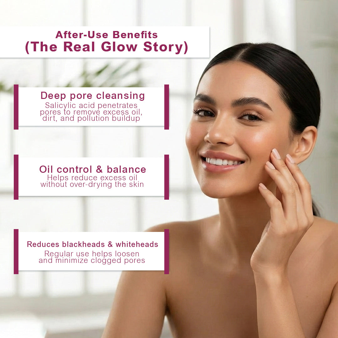 1% Salicylic Algae Peel Off Mask Powder + Gel (25g + 75ml) | Deep Cleansing Anti-Acne Face Mask | Oil Control, Blackhead Removal & Pore Tightening
