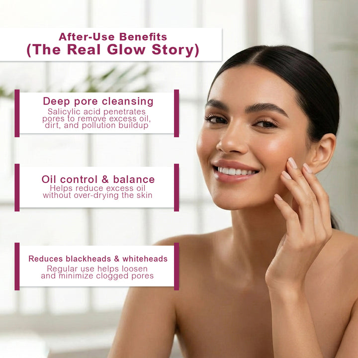 1% Salicylic Algae Peel Off Mask Powder + Gel (25g + 75ml) | Deep Cleansing Anti-Acne Face Mask | Oil Control, Blackhead Removal & Pore Tightening