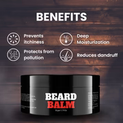 Beard Balm 50g | Beard Styling & Nourishing Balm for Men | Moisturizes, Softens & Tames Beard | Anti-Itch & Growth Support Formula