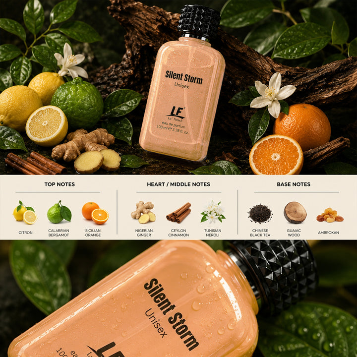 La French Silent Storm Premium Unisex Perfume 100ml | Long-Lasting Eau De Parfum for Men & Women | Citrus, Fresh Spicy, Green & Amber Notes