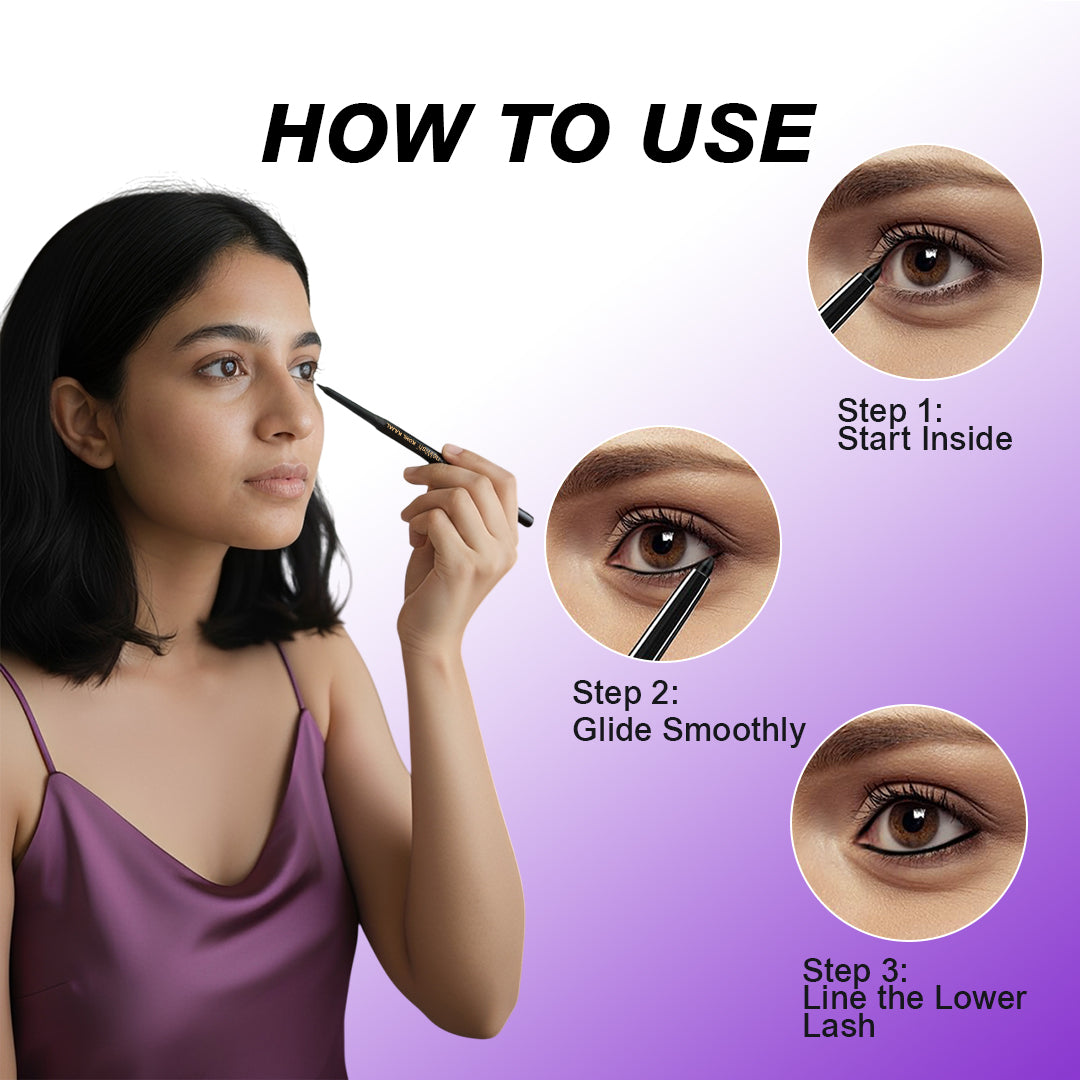 Kohl Kajal Bold Black 0.3g – Smudge-Proof, Waterproof & Long-Lasting Eye Kajal