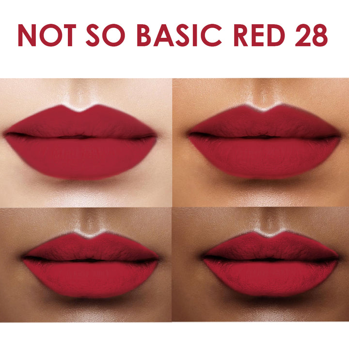 Creamy Matte Lipstick Not So Basic Red 3.8g (Shade 28) – Long-Lasting, Full Coverage Bold Red Lipstick