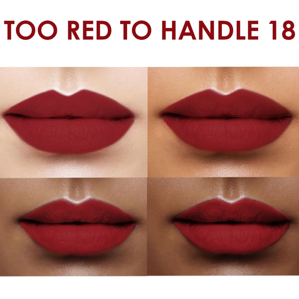 Creamy Matte Lipstick Too Red to Handle Shade 18 – Long Lasting Matte Lipstick, Full Coverage, Highly Pigmented Lip Color for Women (3.8g)