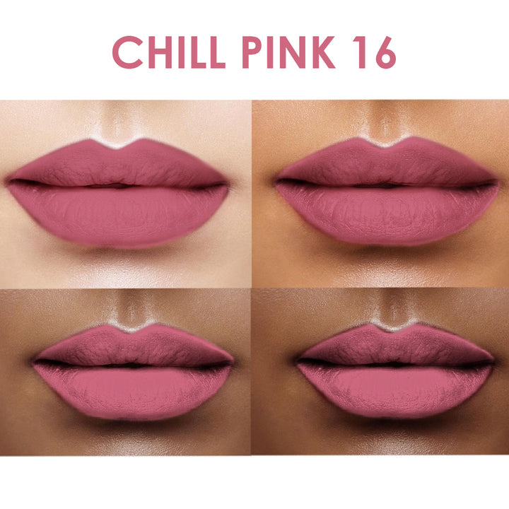 Creamy Matte Lipstick Chill Pink Shade 16 – Long Lasting Matte Lipstick, Full Coverage, Highly Pigmented Lip Color for Women (3.8g)