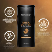 Shea Butter Body Wash 450ml | Deep Moisturizing Shower Gel for Men | Hydrating & Nourishing Body Cleanser | Soft Smooth Skin Formula