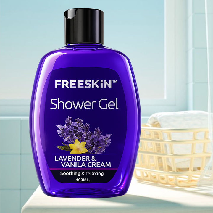 Lavender & Vanilla Shower Gel 400ml | Relaxing Body Wash | Soothing, Hydrating & Gentle Cleansing Shower Gel for Soft, Calm Skin