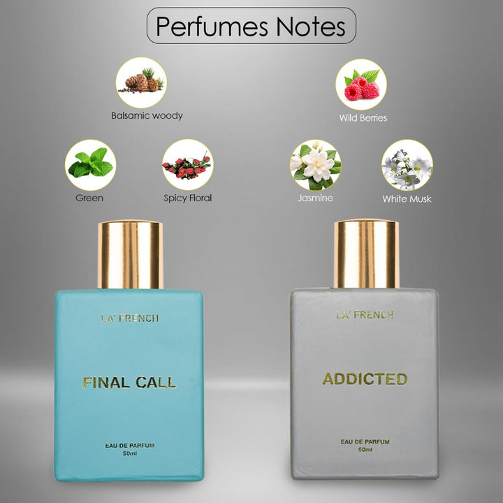La French Unisex Perfume Gift Set Final Call & Addicted Gift Set (2 x 50ml)