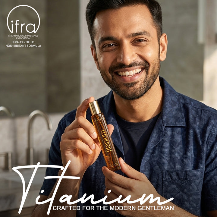 Titanium Perfume 30ml | Long Lasting Fresh Metallic Woody Fragrance for Men & Women | Premium Unisex Eau De Parfum | Strong & Modern Signature Scent