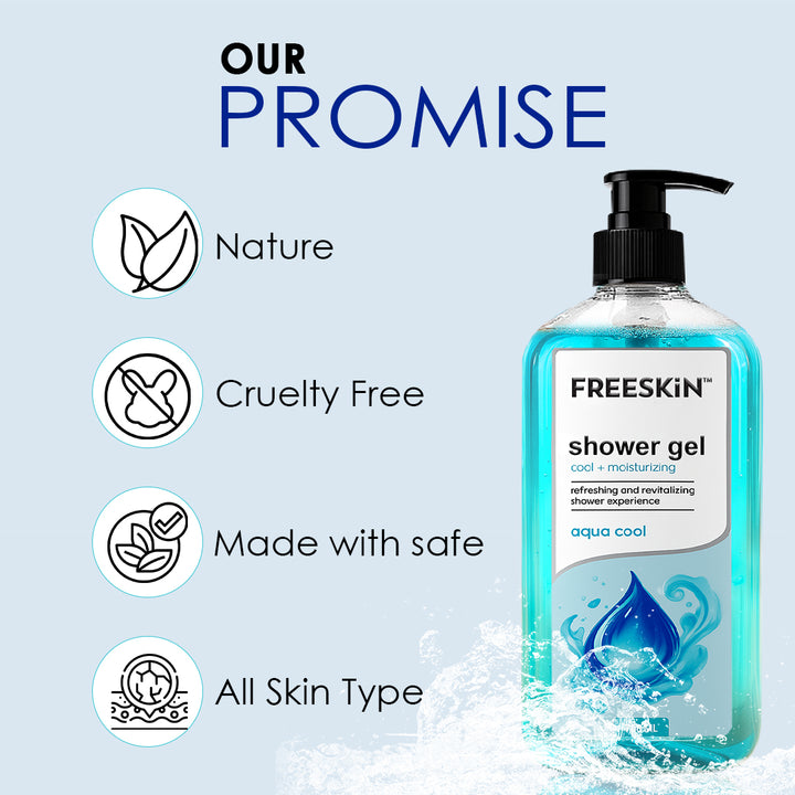 Aqua Cool Shower Gel 750ml | Refreshing Cooling Body Wash | Deep Cleansing, Hydrating & Long-Lasting Freshness for Men & Women