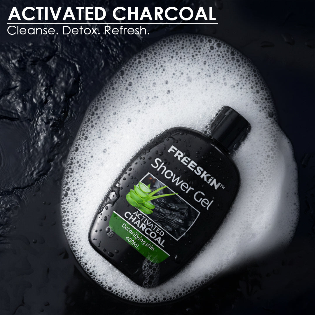 Activated Charcoal Shower Gel 400ml | Detoxifying Body Wash | Deep Cleansing, Oil Control & Odour Protection for Fresh, Smooth Skin
