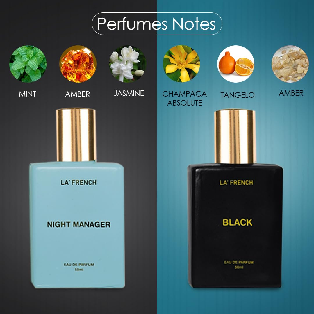 La French Night Manager & Black Perfume Gift Set Combo (2 x 50ml)