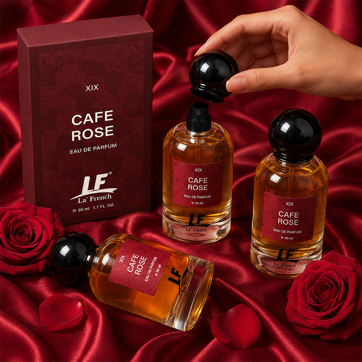 La French Cafe Rose Perfume 50ml for Unisex | Long Lasting Eau De Parfum | Fresh Floral Rose Fragrance | Premium Everyday Luxury Perfume