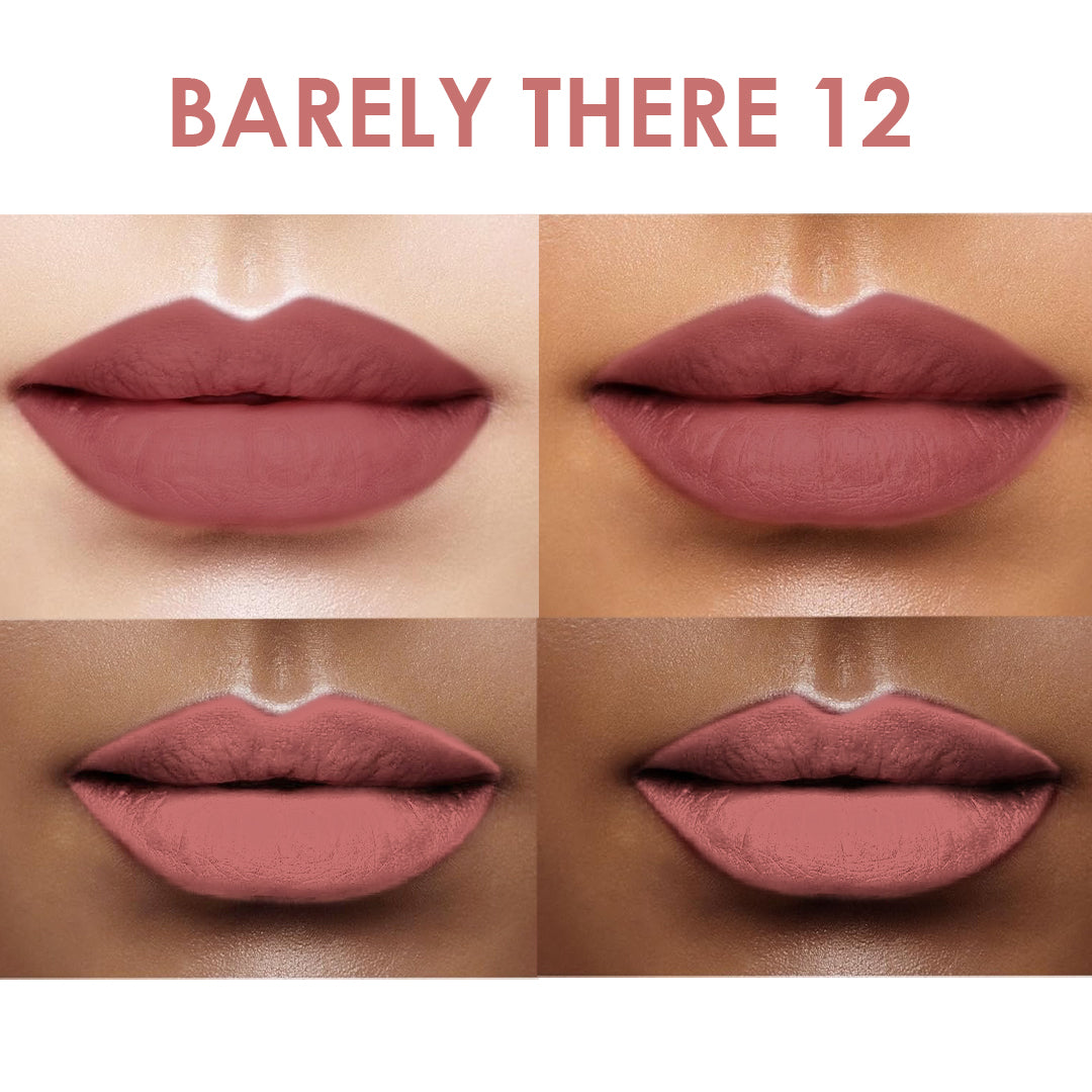 Creamy Matte Lipstick Barely There Shade 12 – Long Lasting Matte Lipstick, Full Coverage, Highly Pigmented Nude Lip Color for Women (3.8g)