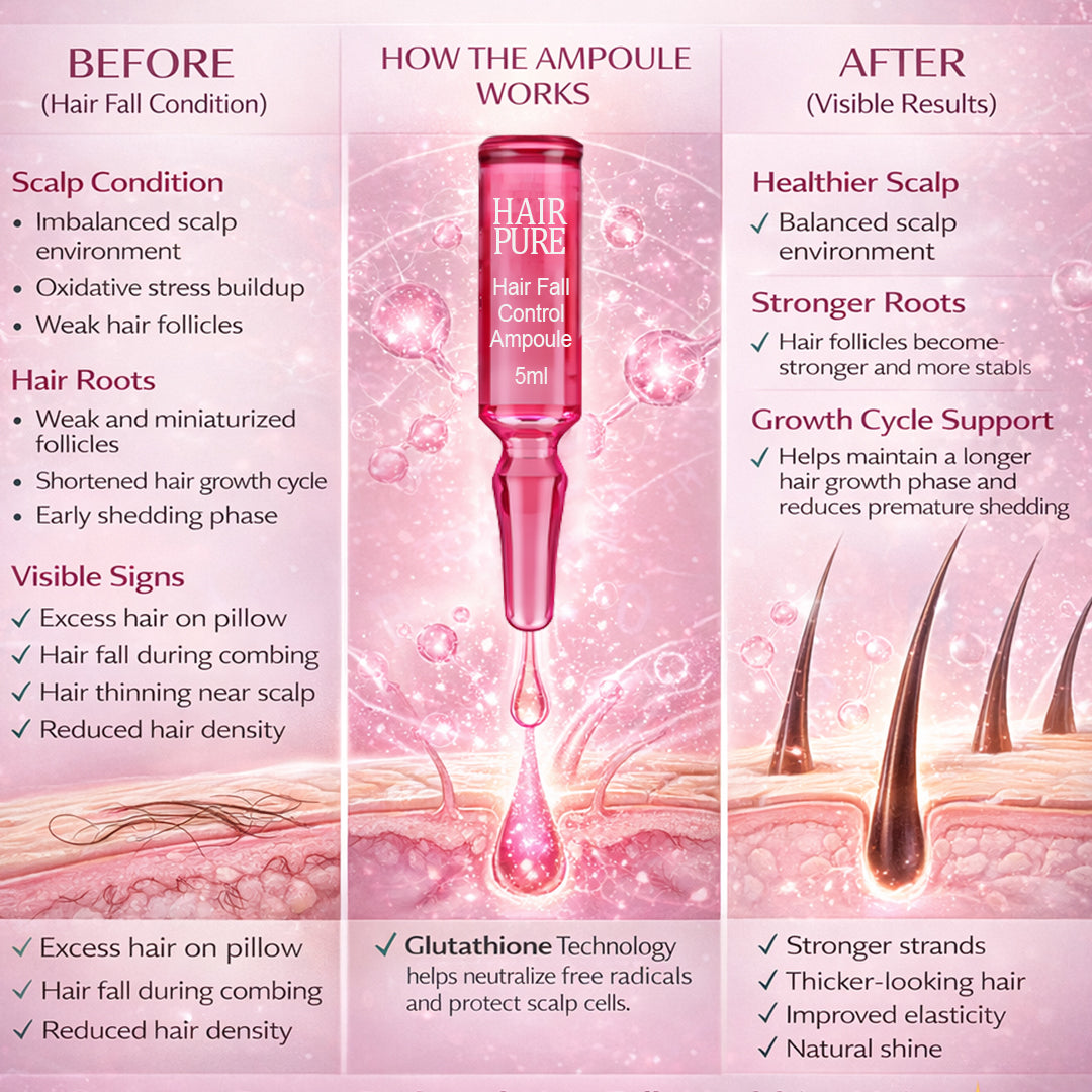 Hair Fall Control Ampoule 5ml |  Strengthening Hair Treatment to Reduce Hair Fall & Breakage