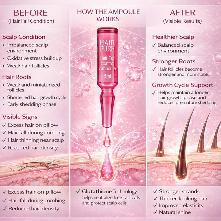 Hair Fall Control Ampoule 5ml |  Strengthening Hair Treatment to Reduce Hair Fall & Breakage