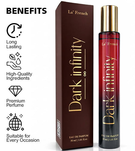 Dark Infinity Perfume 30ml | Long Lasting Dark Woody Spicy Fragrance for Men & Women | Premium Unisex Eau De Parfum | Intense & Mysterious Scent promises