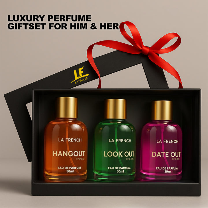 Best Fragrance for Unisex Aquatic and Citrus | Best Gift Hamper Set of 3 (Hang Out + Date Out + Look Out) Upto 24 hrs lasting (Eau De Parfum) | Perfume Gift Set for Men & Women