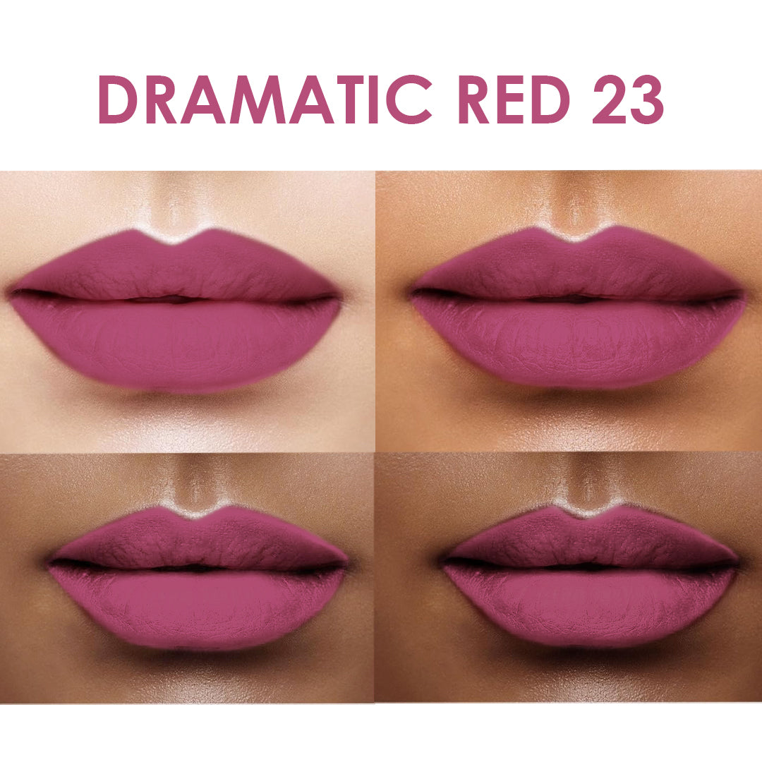 Creamy Matte Lipstick Dramatic Red 3.8g (Shade 23) – Long-Lasting, Full Coverage Bold Red Matte Lipstick