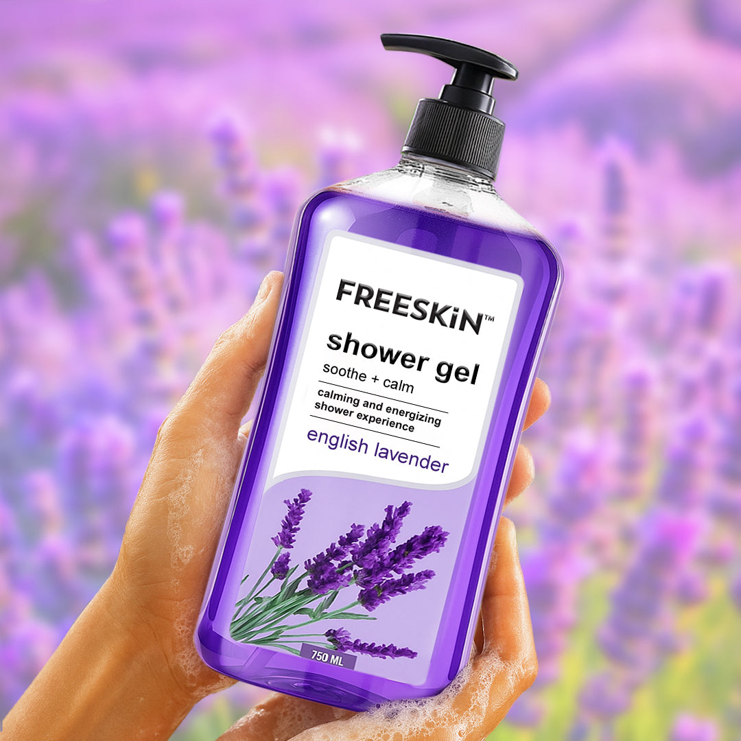 English Lavender Shower Gel 750ml | Soothing & Calming Body Wash | Hydrating, Gentle Cleanser for Soft & Smooth Skin | Long-Lasting Refreshing Fragrance