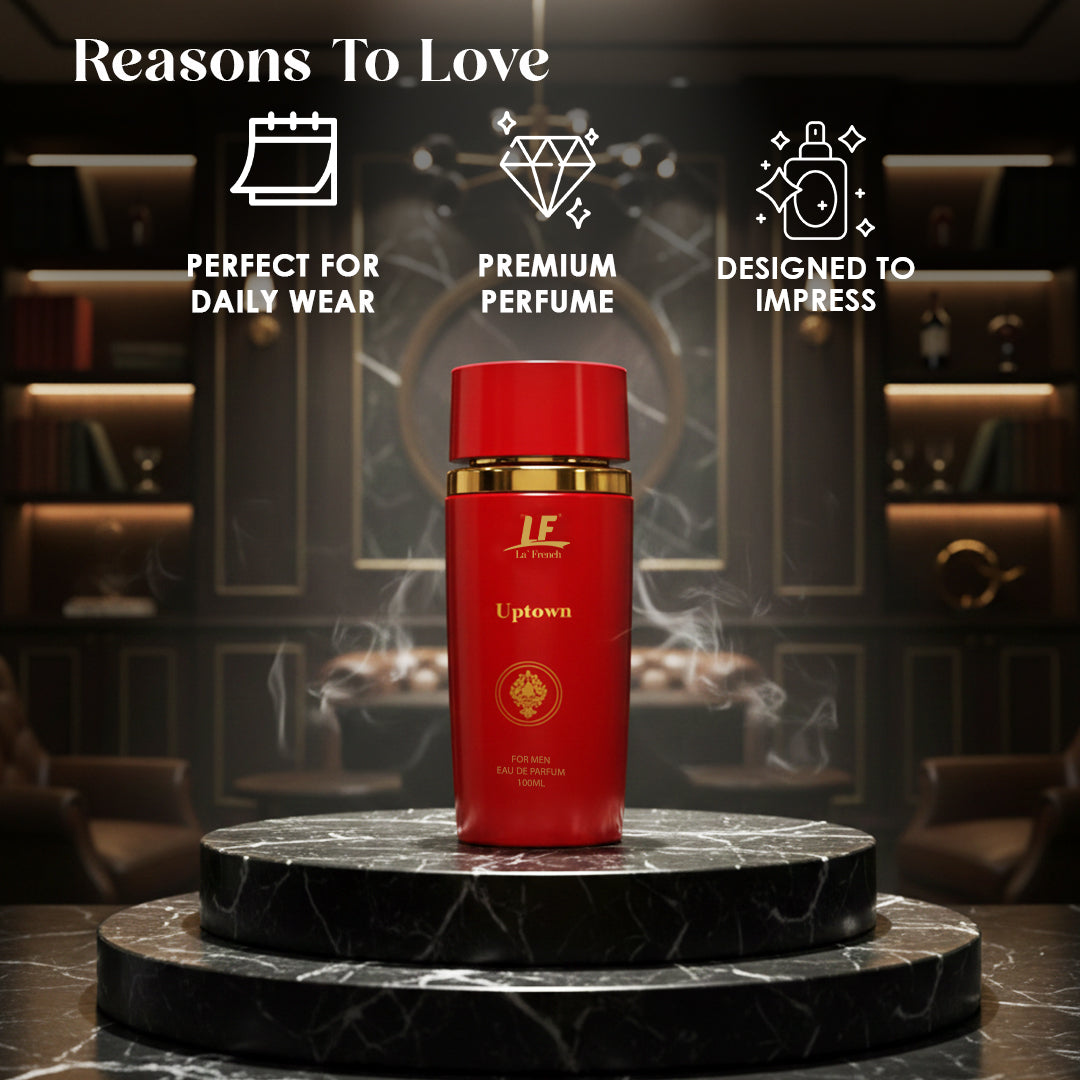 Uptown Premium Perfume for Men 100ml – Long Lasting Luxury Fragrance for Men with Bold, Strong & Masculine Scent for Office, Party & Special Occasions
