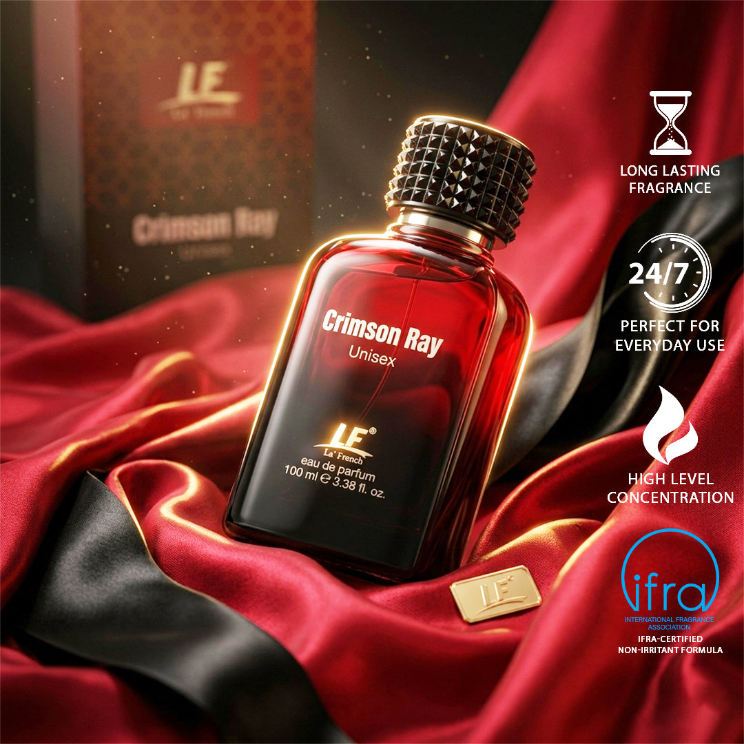 Crimson Ray Unisex Perfume 100ml | Long Lasting Premium Eau De Parfum (EDP) for Men & Women