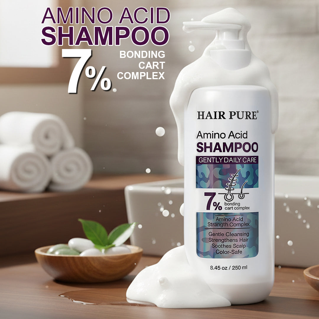 Amino Acid Shampoo 250ml – Gentle Daily Cleansing Shampoo with 7% Bonding Care Complex for Strong, Smooth & Frizz-Free Hair