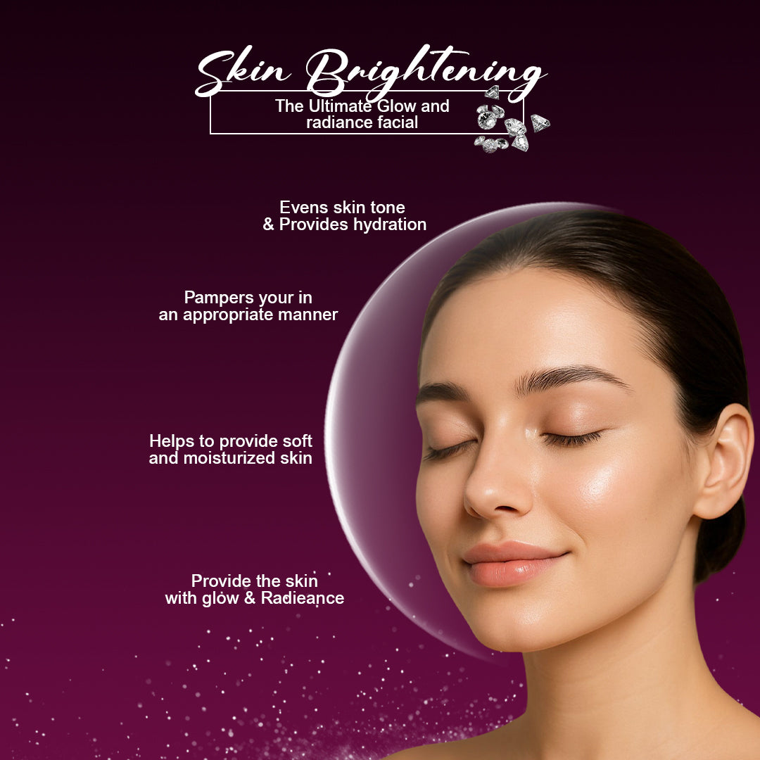 Insta Glow Diamond Facial Kit 60g | 6-Step Diamond Facial Kit | Instant Brightening, Anti-Aging & Radiant Glow Skin Treatment