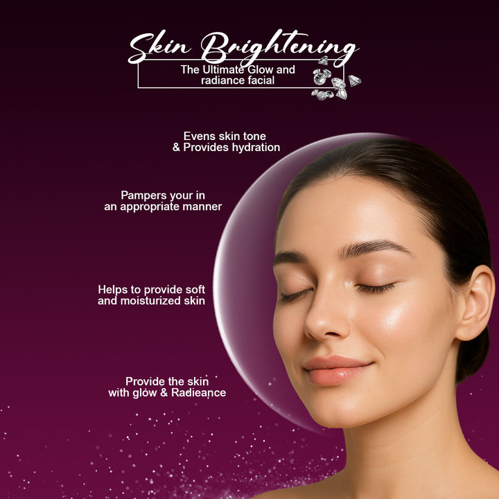 Insta Glow Diamond Facial Kit 60g | 6-Step Diamond Facial Kit | Instant Brightening, Anti-Aging & Radiant Glow Skin Treatment