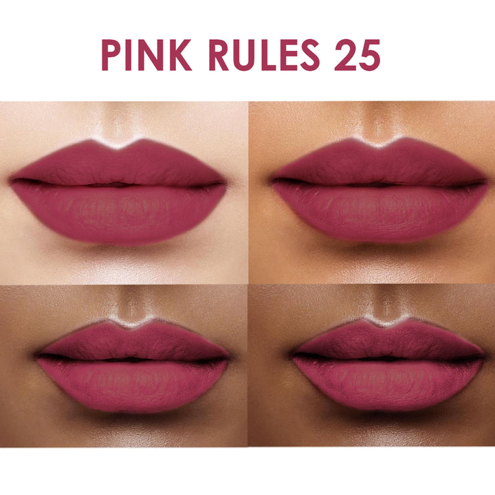 Creamy Matte Lipstick Pink Rules 3.8g (Shade 25) – Long-Lasting, Full Coverage Soft Pink Matte Lipstick