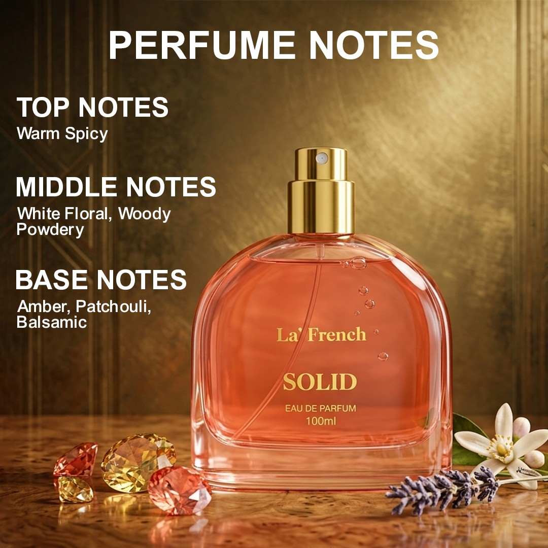 Solid Unisex Perfume 100ml  | Warm Woody Floral Luxury Fragrance