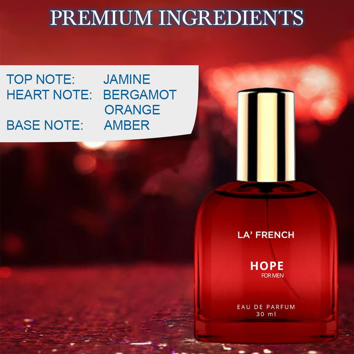 Hope Perfume for Men 30ml | Long Lasting Fresh Woody Aromatic Fragrance | Premium Eau De Parfum for Men | Confident & Uplifting Daily Wear Scent
