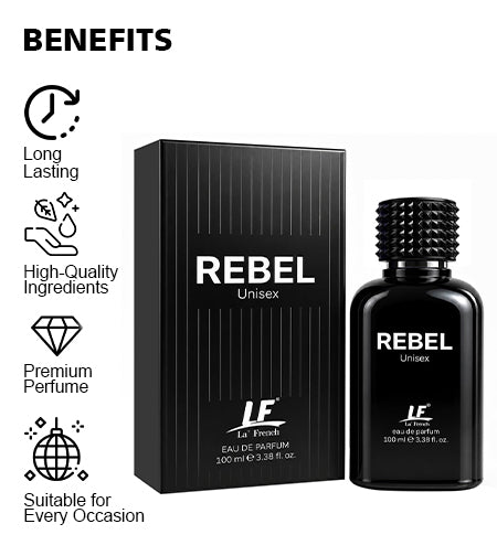 La French Rebel Perfume for Men & Women 100ml | Premium Long-Lasting Unisex Eau De Parfum | Fruity, Sweet, Woody, Fresh & Amber Notes promises