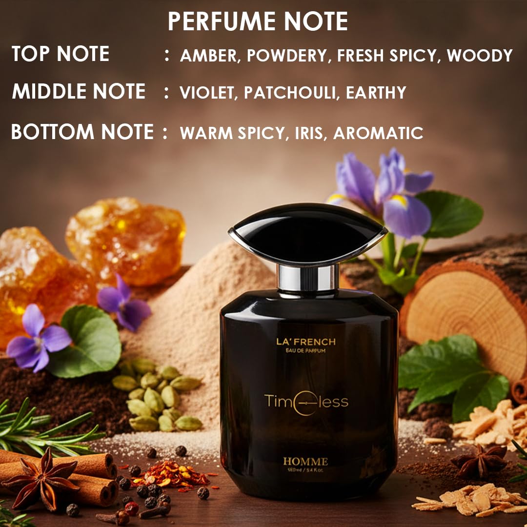 Timeless Perfume for Men 100ml | Long Lasting Woody Aromatic Fragrance | Premium Eau De Parfum for Men | Classic & Masculine Scent
