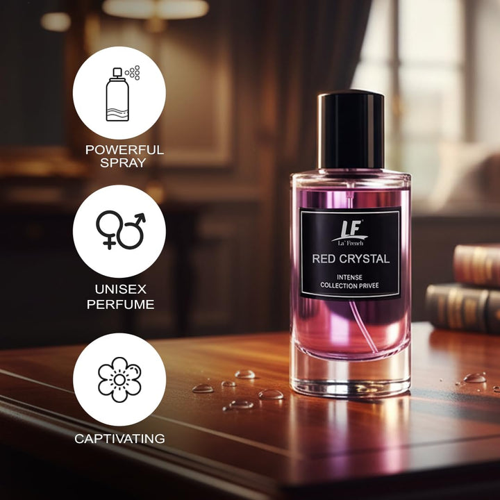 Red Crystal Perfume-50ml | Perfume for Men and Women | Intense Collection Privee | Long-Lasting Luxury Fragrance | Premium Unisex Perfume | Rich, Bold & Elegant Scent