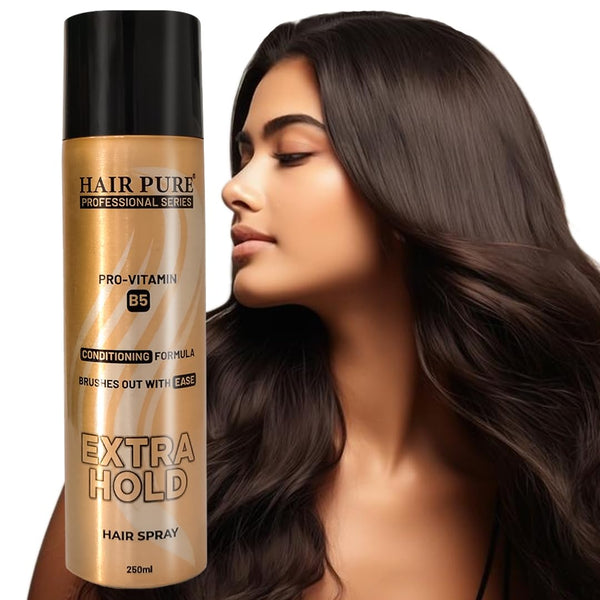 Extra Hold Hair Spray 250ml | Long Lasting Hair Styling Spray | Strong Hold & Easy Brush Out Formula | Pro-Vitamin B5 Hair Spray