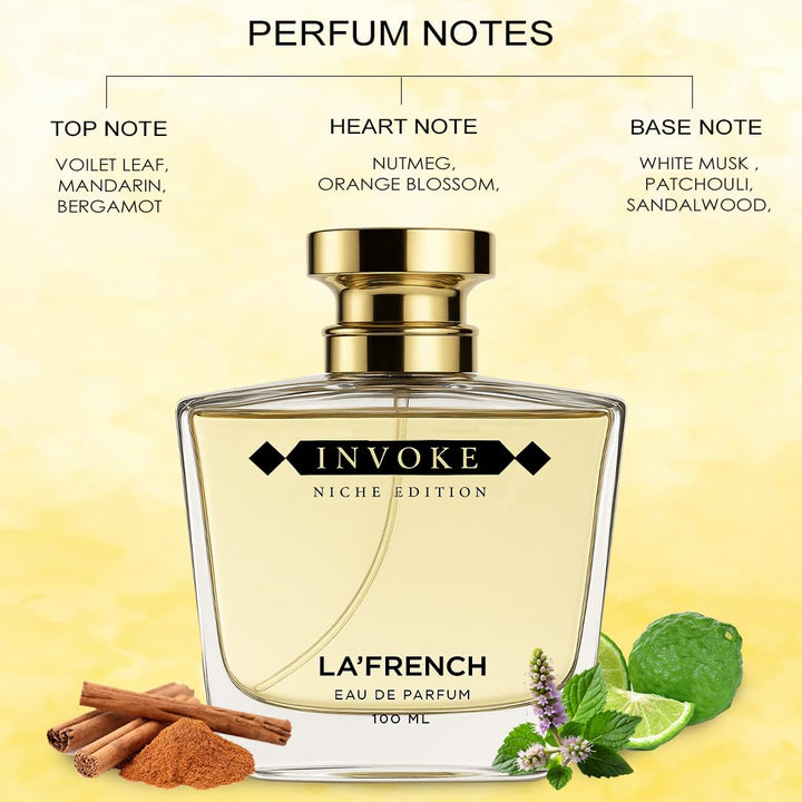 Invoke Perfume for Men & Women 100ml | Long Lasting Aromatic Woody Fragrance | Premium Unisex Eau De Parfum | Fresh & Bold Scent