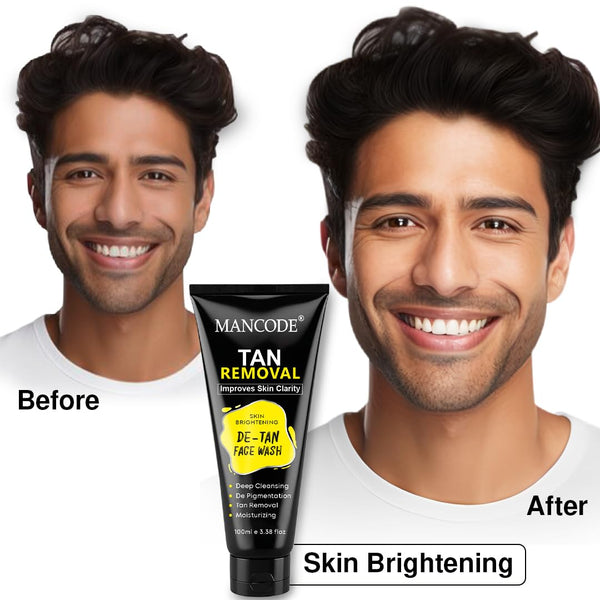 De- Tan Removal Face Wash (100ml) | Brightening & Deep Cleansing Formula for Tan, Dark Spots & Uneven Skin Tone