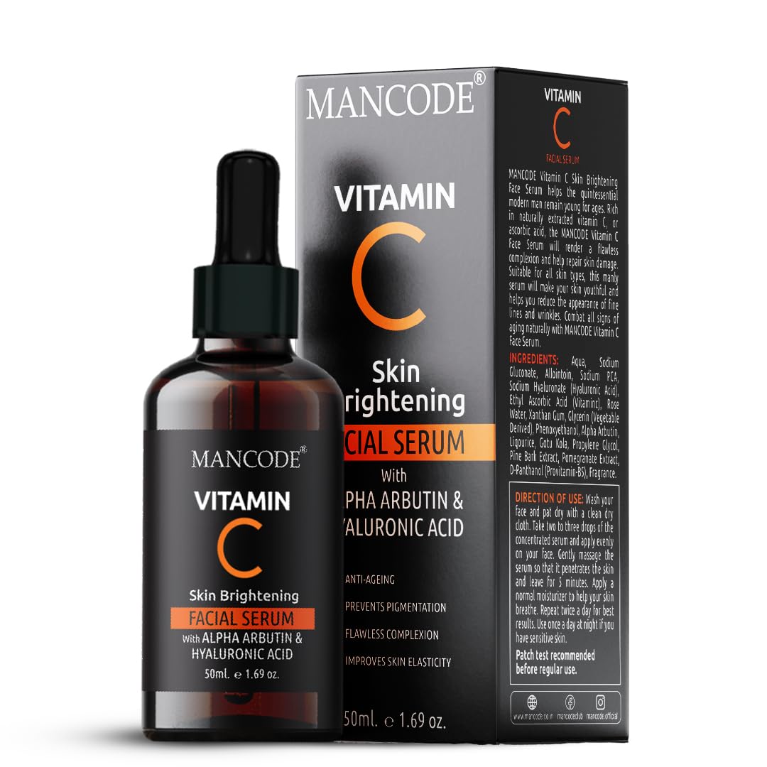 Vitamin C Facial Serum 50ml | Anti-Aging Serum with Vitamin E & Hyaluronic Acid | Wrinkle Reduction, Brightening & Hydrating Face Serum