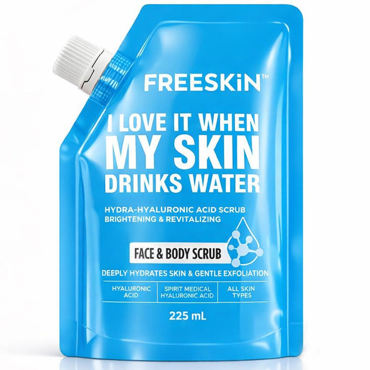 Hydra Hyaluronic Face & Body Scrub 225ml | Deep Hydration Exfoliating Scrub