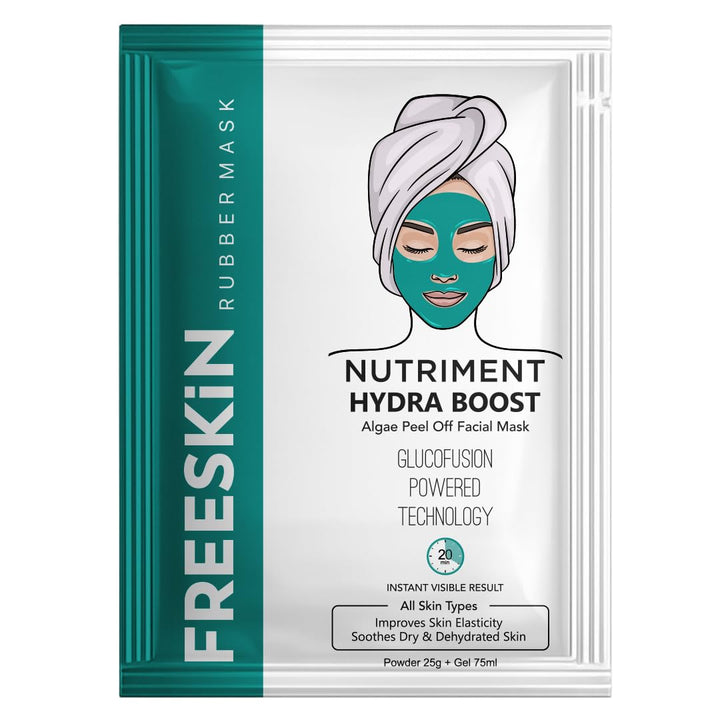 Hydra Boost Algae Peel Off Mask Powder 25g + Activator Gel 75ml for Deep Hydration, Oil Control, Pore Tightening & Smooth Glowing Skin | Suitable for All Skin Types.