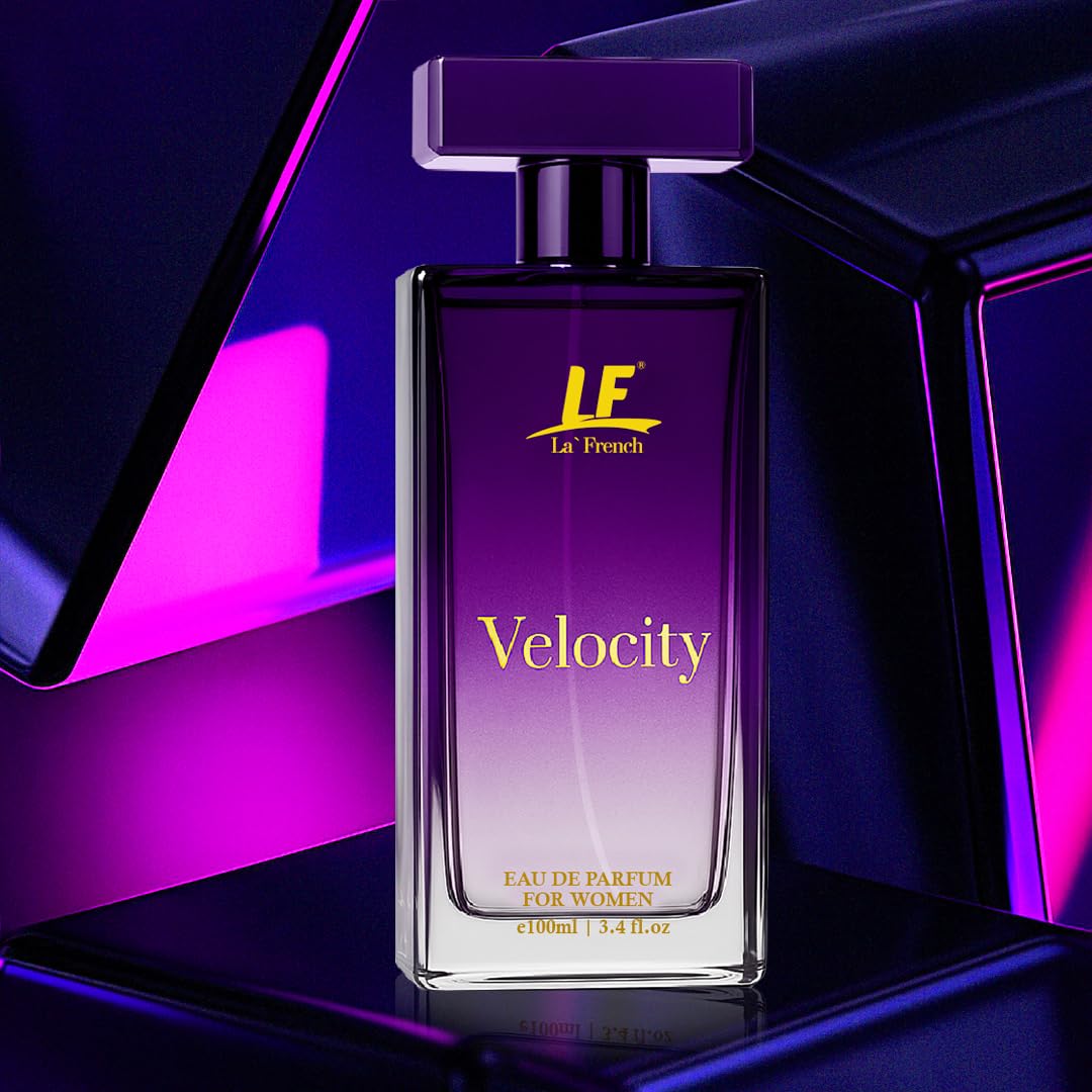 Velocity Perfume for Women 100ml – Long Lasting Eau De Parfum | Fresh Floral Bergamot Amber Sandalwood Fragrance