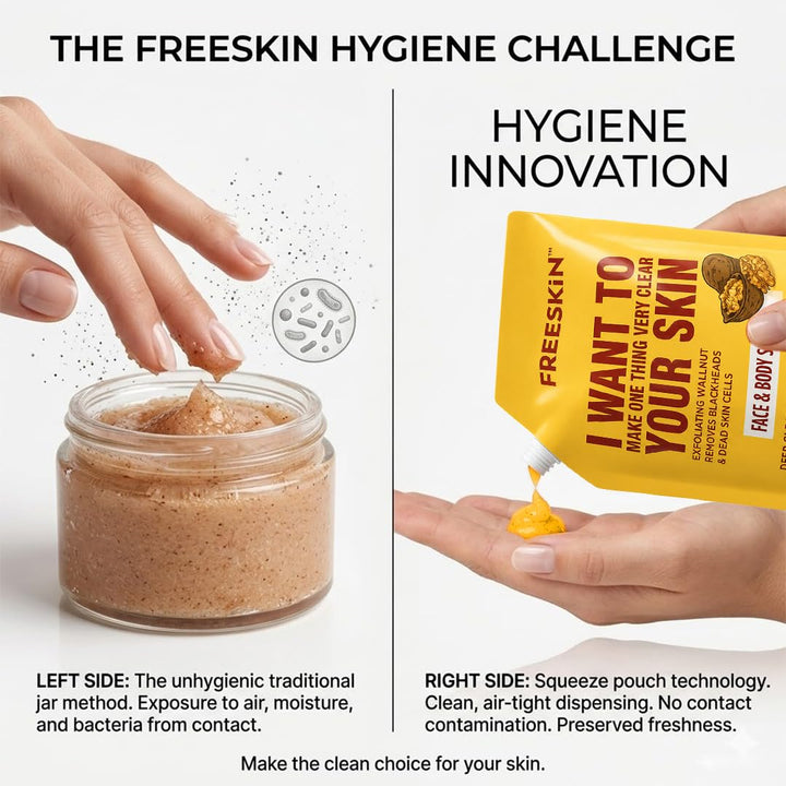 Walnut Face & Body Scrub 225ml | Exfoliating Scrub with Vitamin E for Deep Cleansing, Blackhead Removal & Glowing Skin
