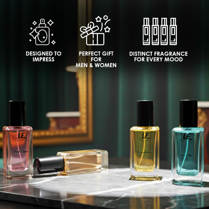 Marvellous Perfume Collection Gift Set – 4 × 20ml (80ml) | Long-Lasting Unisex Fragrance Set | Premium Perfumes for Men & Women | Ideal Gift for All Occasions