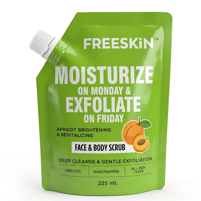 Apricot Face & Body Scrub 225ml | Gentle Exfoliating Scrub for Smooth, Soft & Glowing Skin | Removes Dead Skin Cells, Tan & Impurities | Suitable for All Skin Types - our product