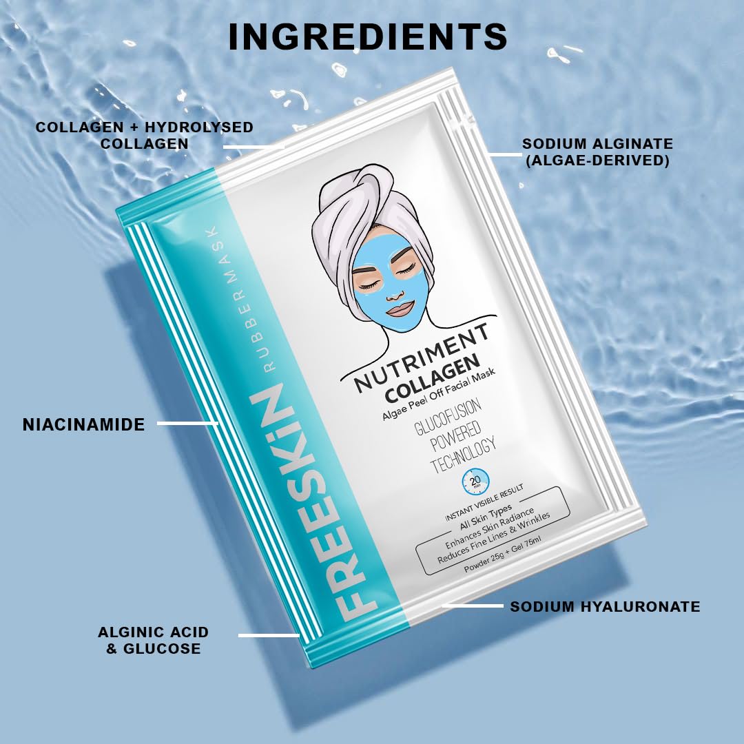 Nutriment Natural Botox Algae Peel-Off Rubber Mask Powder + Gel– Advanced Lifting, Smoothing & Age-Defying Rubber Facial Mask