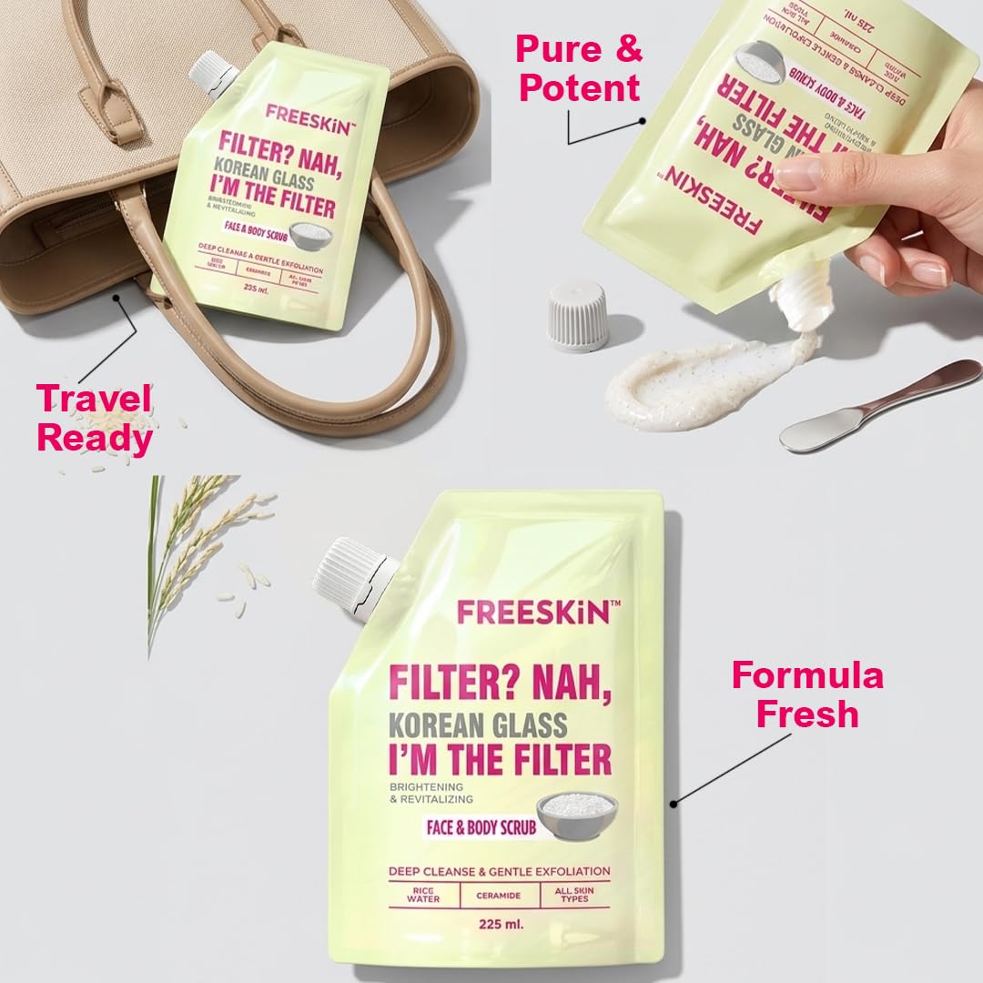 Korean Glass Skin Face Scrub 225ml | Gentle Exfoliating Scrub for Glowing & Smooth Skin