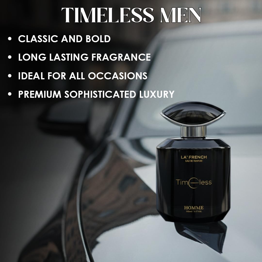 Timeless Perfume for Men 100ml | Long Lasting Woody Aromatic Fragrance | Premium Eau De Parfum for Men | Classic & Masculine Scent