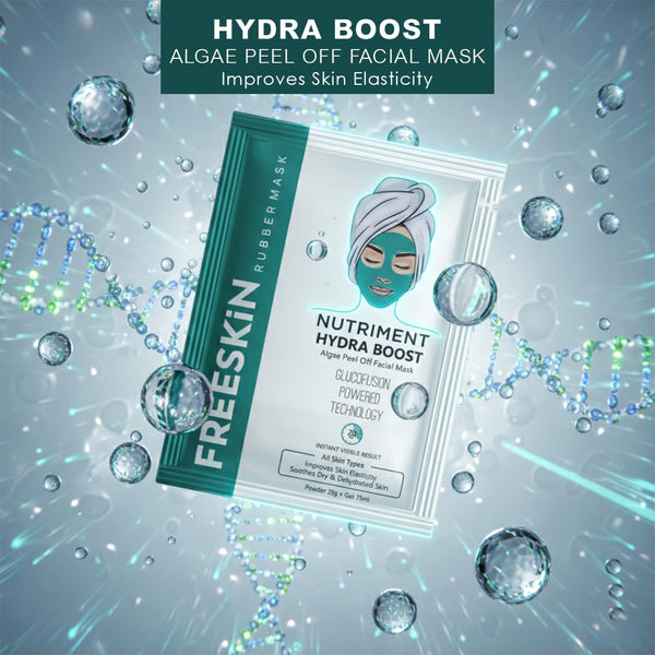 Hydra Boost Algae Peel Off Mask Powder 25g + Activator Gel 75ml for Deep Hydration, Oil Control, Pore Tightening & Smooth Glowing Skin | Suitable for All Skin Types.