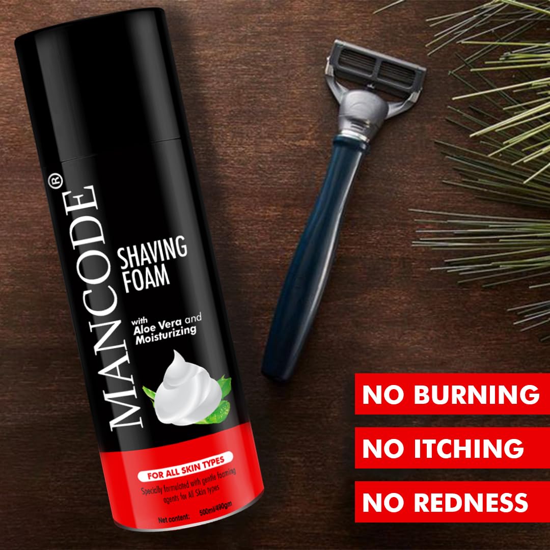 Shaving Foam for Men with Aloe Vera & Moisturizing Formula – 500ml