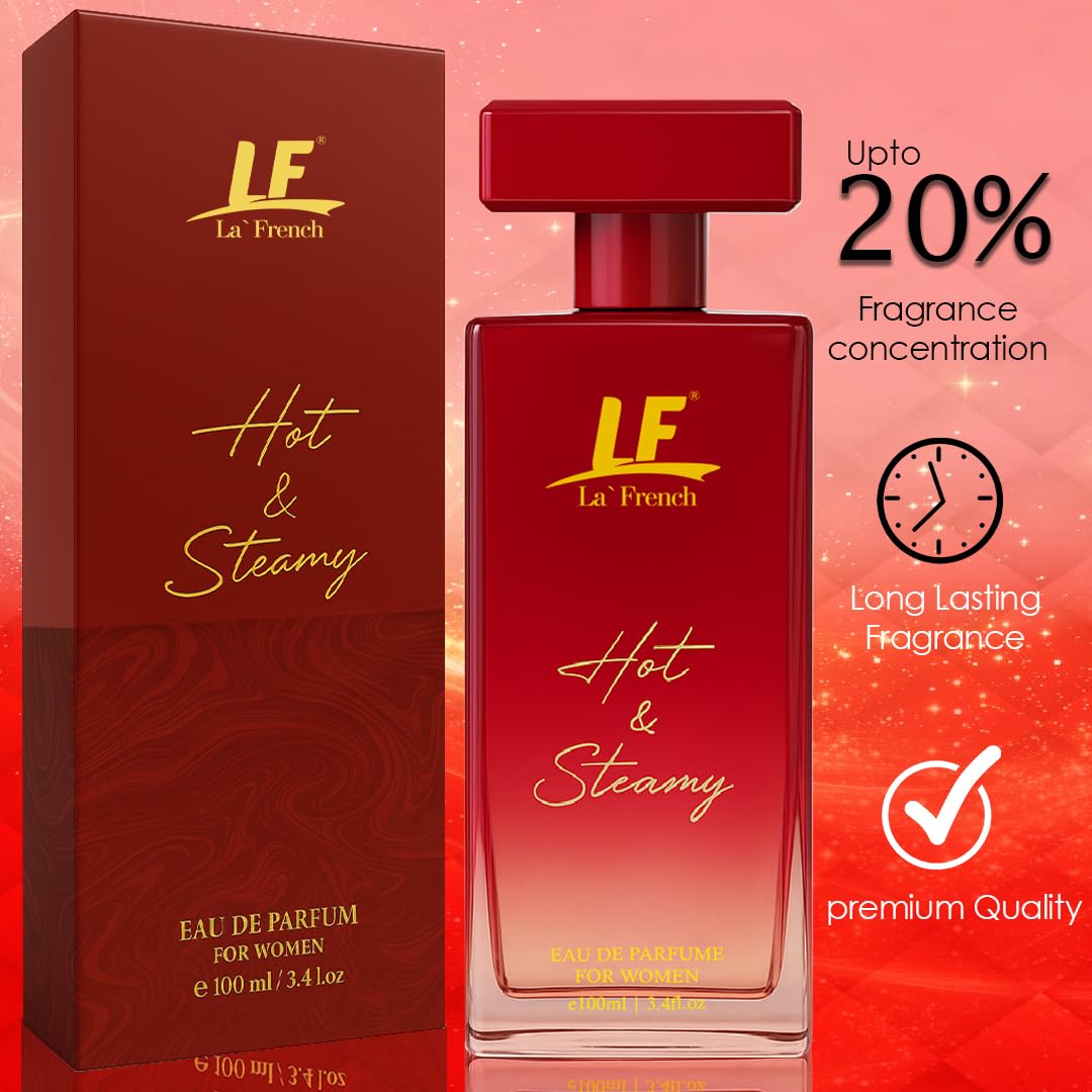 Hot & Steamy Perfume for Women 100ml – Long Lasting Eau De Parfum | Floral Citrus Musk Amber Luxury Fragrance